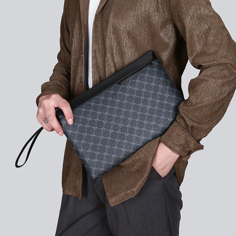 Business Men Clutch PU Leather Phone Handbag