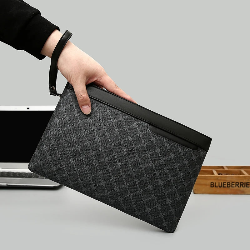 Business Men Clutch PU Leather Phone Handbag