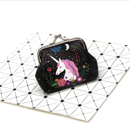 Unicorn Mini Coin Purse – Zipper Wallet for Girls & Women