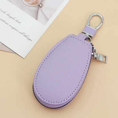 Leather Car Key Bags for Men Women