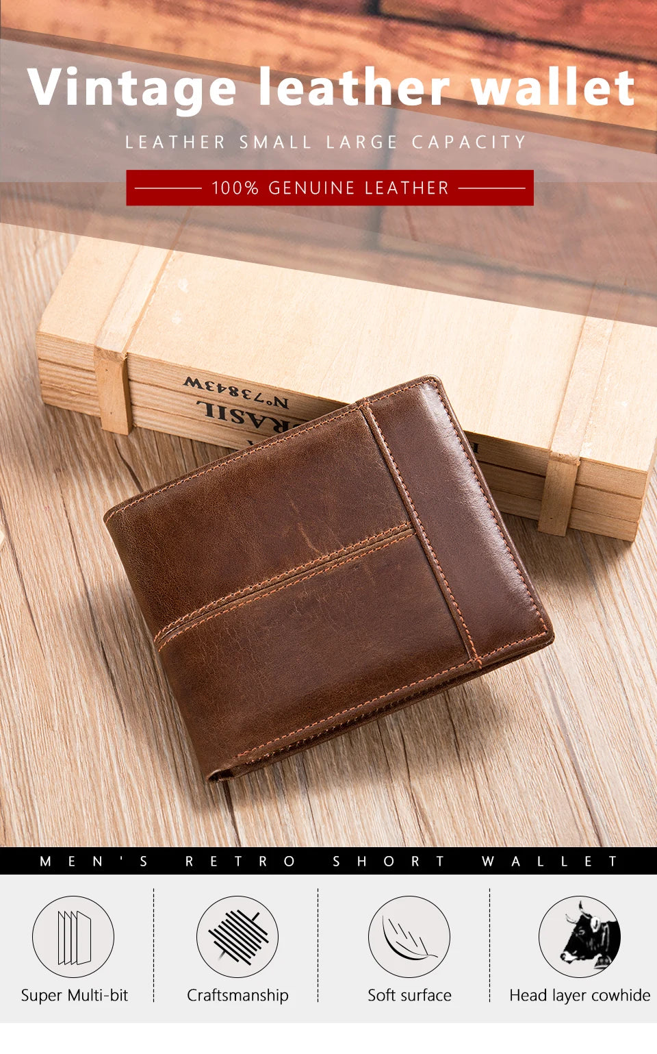 WESTAL Genuine Leather Wallet for Men