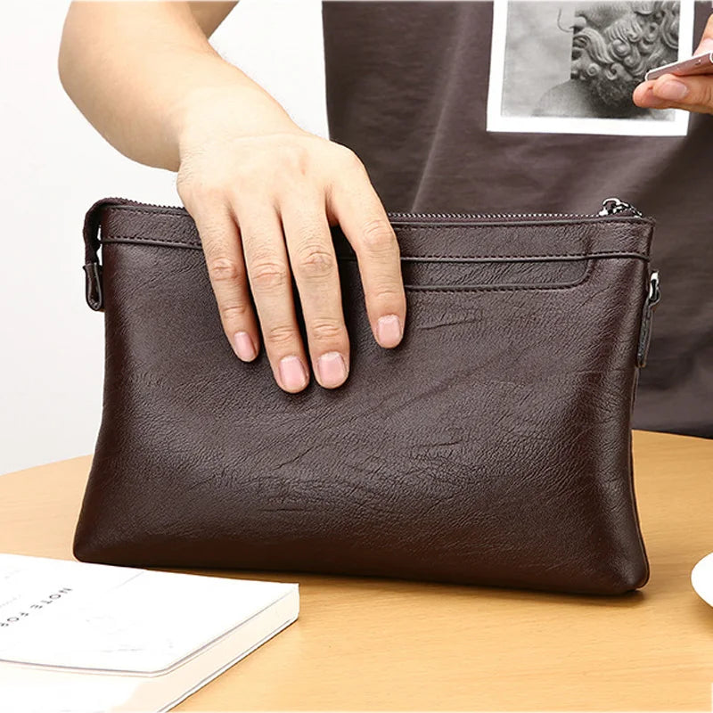 Business Clutch Bag PU Leather Men's Wallet