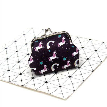 Unicorn Mini Coin Purse – Zipper Wallet for Girls & Women