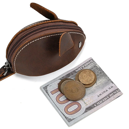 Vintage Genuine Leather Mini Coin Purse