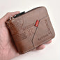 Men's Wallet Made of PU Wax Oil Leather