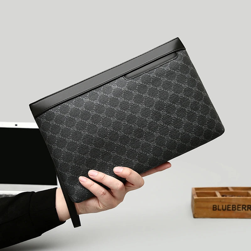 Business Men Clutch PU Leather Phone Handbag