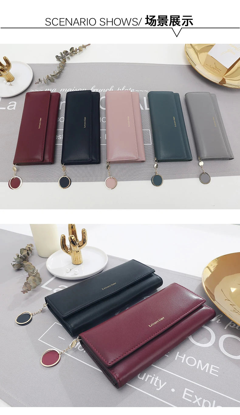 Women Wallets Long Tri-fold Wallet