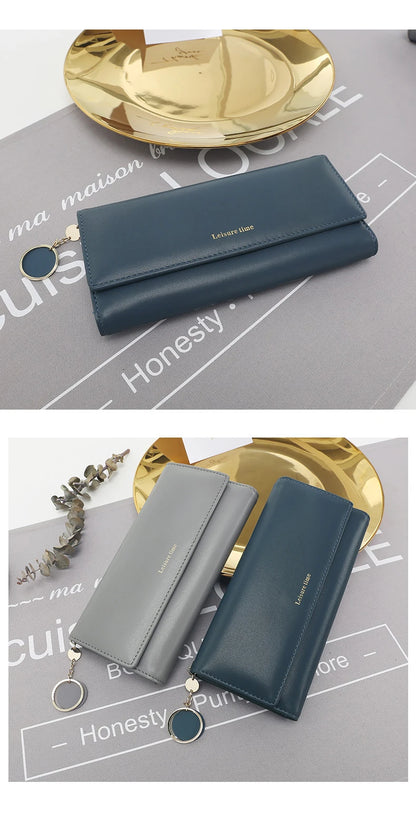 Women Wallets Long Tri-fold Wallet