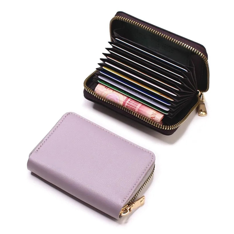 Business Card Holder Wallet PU Leather