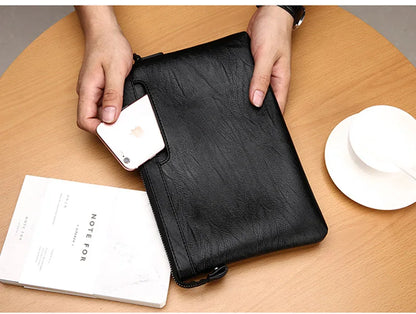 Business Clutch Bag PU Leather Men's Wallet