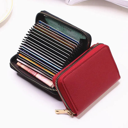 Business Card Holder Wallet PU Leather