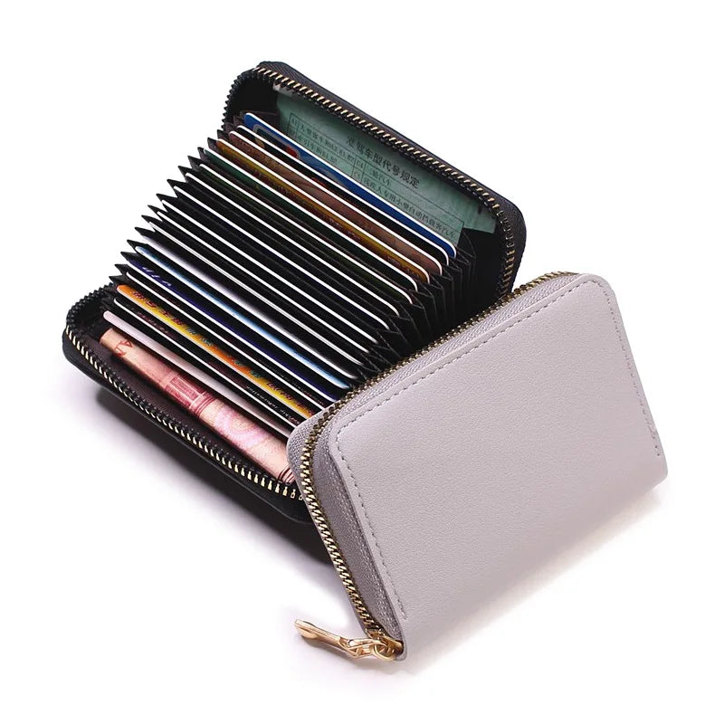 Business Card Holder Wallet PU Leather