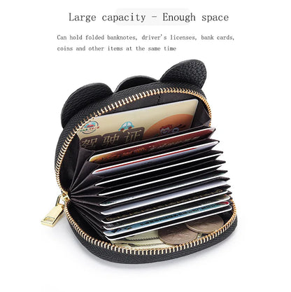 Women Genuine Cow Leather Elephant Shape Wallet