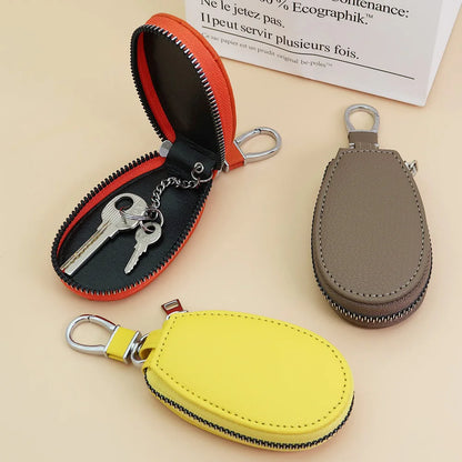 Leather Car Key Bags for Men Women