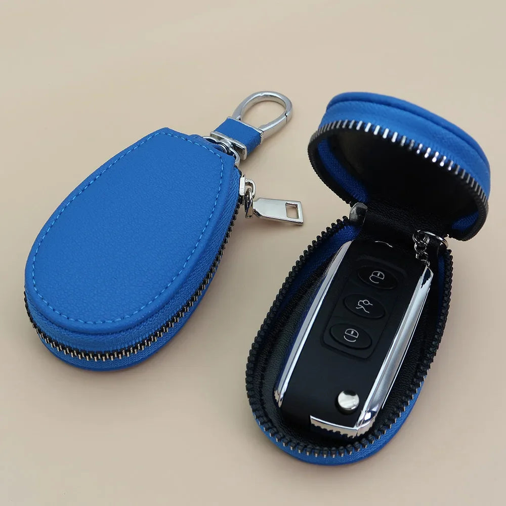 Leather Car Key Bags for Men Women