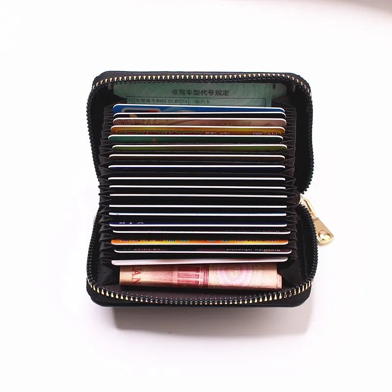 Business Card Holder Wallet PU Leather