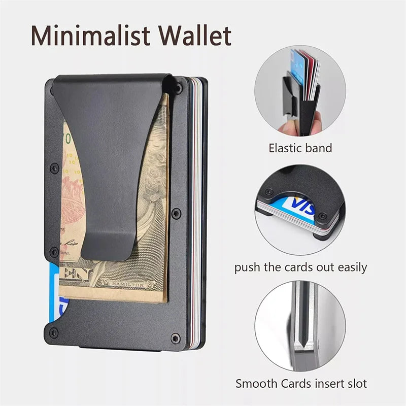 Minimalist Slim Wallet for Men RFID Blocking