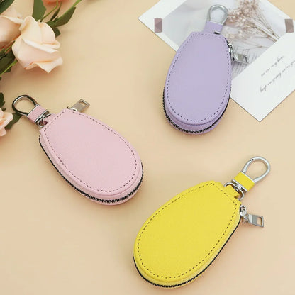 Leather Car Key Bags for Men Women