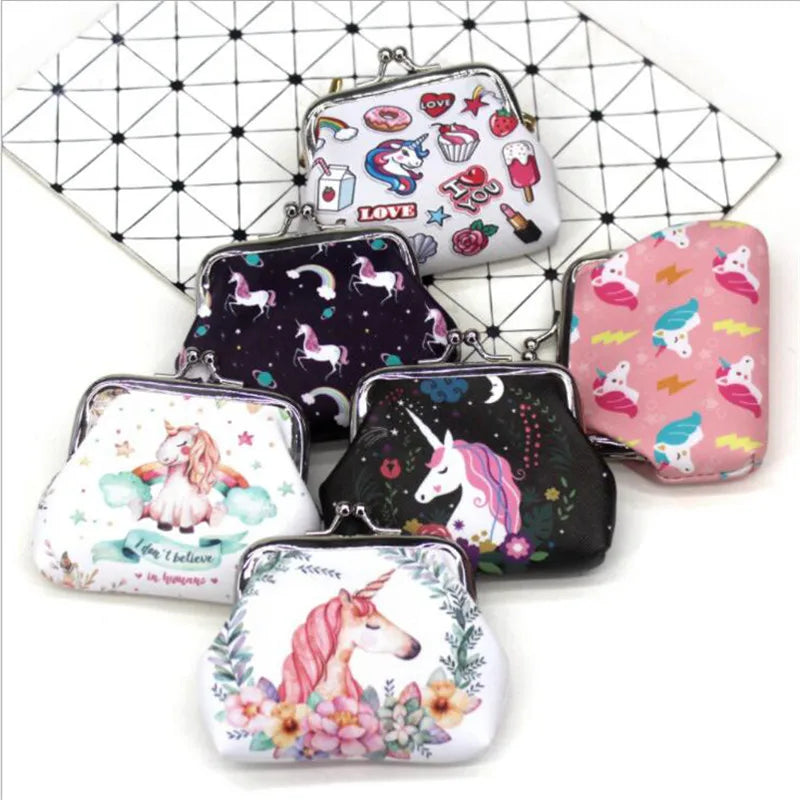 Unicorn Mini Coin Purse – Zipper Wallet for Girls & Women