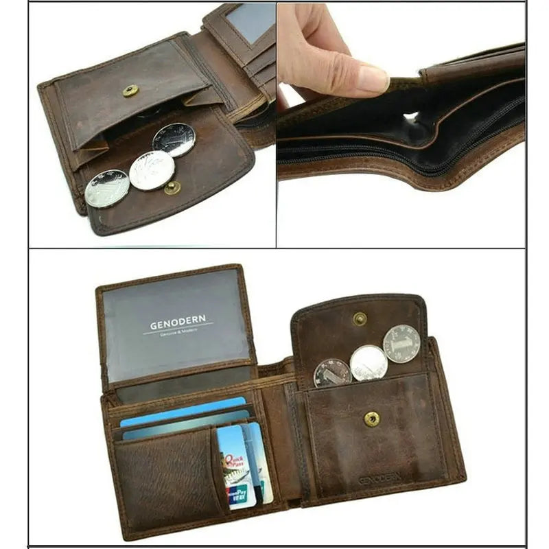 GENODERN Cow Leather Men Wallets